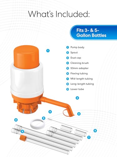 Image of Brio Universal Manual Drinking Water Pump (Orange)