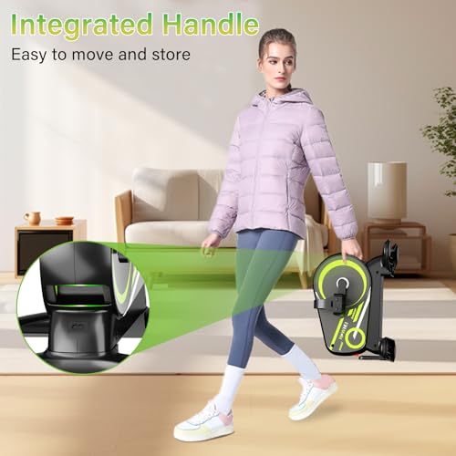 Image of Mini Exercise Bike, Motorized Under Desk Pedal Exerciser Leg /Arm Cycle for Senior, Auto&Manual Mode, Adjustable Speed, LCD Display, Remote Control