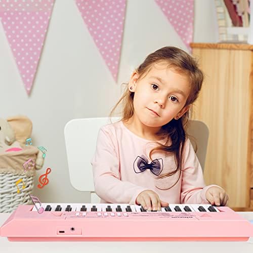 M SANMERSEN Kids Piano Keyboard, Multifunctional 37 Keys Music Piano Keyboard for Kids Portable Piano Electronic Keyboard Educational Piano Toy Birthday for Kids Girls Over 3 Years 7 41GwWcVqtCL. AC