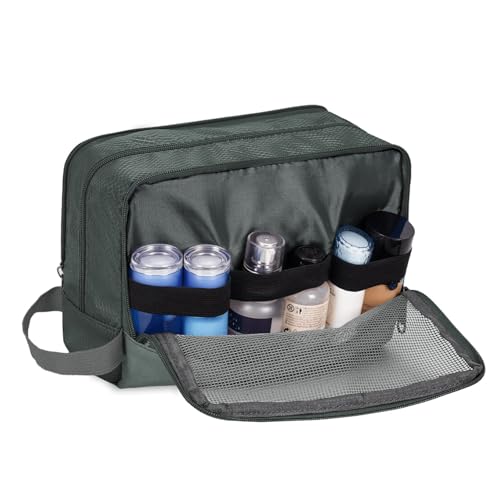 Image of WANDF Travel Toiletry Bag for Men, Small Dopp Kit for Toiletries
