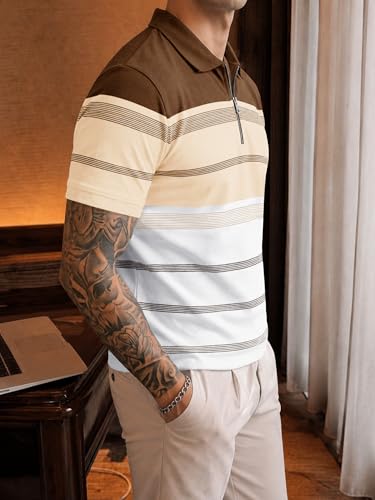 Image of Noble Monk Men's Regular Fit Polo Neck T-Shirt | Half Sleeve