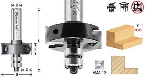 Amana Tool - RC-49355 Insert Superabbet Jr 1-1/2 Dia x 12mm x 1/2" Shank