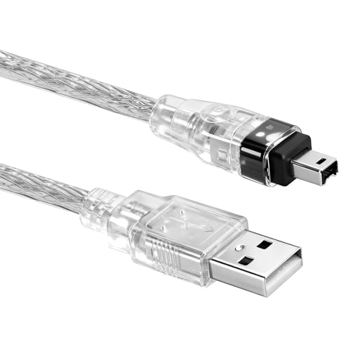 Câble Adaptateur USB mâle vers FireWire IEEE 1394 4 Broches 1.5m pour Sony DCR-TRV75E DV,Câble Adaptateur USB mâle vers pour Sony DCR-TRV75E DV, Câble de...