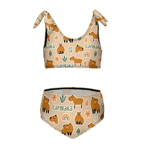 Axolotl Camo Girls Swimsuit Two Piece Swimwear Bathing Suit for Girls - Main Image