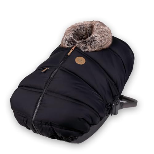 Image of Winter Baby Car Seat Cover - Extra Warm and Cozy Carseat Covers Baby with Patented Structural Frame, Protects Against Extreme Cold, Rain and Wind - Baby Winter Essentials Outdoors (Onyx)