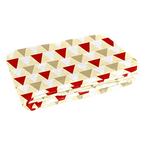 Couverture douce contre le froid motif triangle pour lit et extérieur