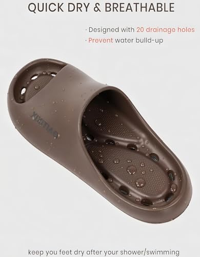 Image of XIXITIAO Shower Shoes Women Men Non Slip,Quick Drying Shower Shoes with Holes,Slippers for Bathroom,College Dorm,Gym,Travel,and Hospital,Soft EVA,Lightweight,Anti Slip,Toe Protection