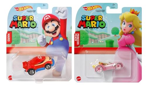 Hot Wheels Super Mario Pack de 2 carros 1:64 miniatura 1