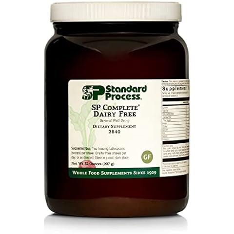 Standard Process SP Complete Dairy Free-Whole Food Nutrition, Immune Support, and Antioxidant Support with Rice Protein, Grapeseed Extract, and Choline - Vegetarian, Dairy Free-32 Ounce, 30 Servings Cover