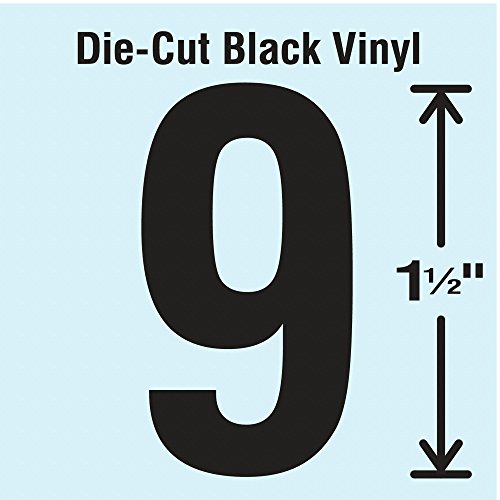 Die Cut Number Label, 9, 10 Cards, PK10