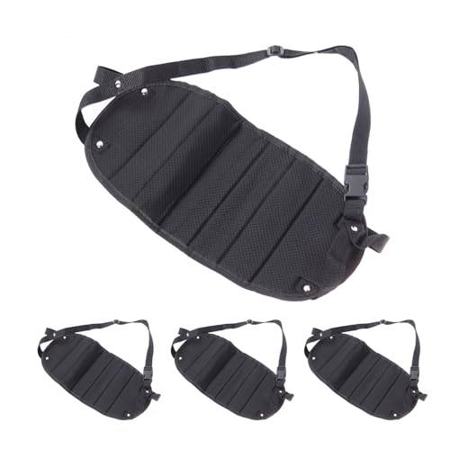 SEWOART Hamaca para Pies de Oficina Negra 4 Unidades Reposapiés Ajustable de Esponja y Nailon Reposapiés Portátil para Vuelos y Trabajo Accesorio Cómodo para Viajes y Escritorio