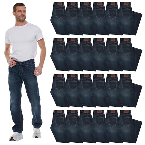 Mens Wholesale Jeans Pants, Classic Fit Relaxed Bulk Denim for Men, Assorted Sized Packs, Donation Homeless