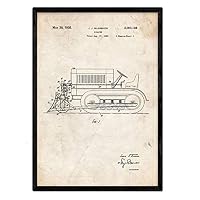 Nacnic Patent-Poster „Abfall-LKW“ – A3 (29,7x42 Cm) Mit Vintage-Hintergrund, Gedruckt In Spanien