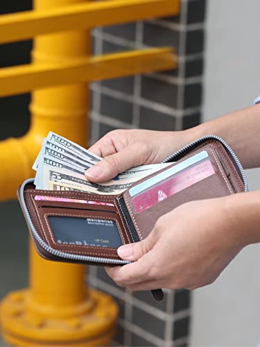 SimpleQ Personalized Photo Wallets for Men Leather Bifold Zip-Around Wallet Customize Wallet for Him Custom Husband Gifts4