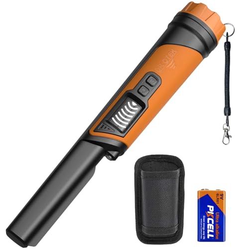 DR.ÖTEK Detector de metales Pinpointer IP68 totalmente impermeable submarino de mano puntero varita, pantalla LCD, detector de metales pequeño para adultos, alta precisión, 3 modos de alerta, para