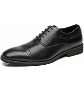 Ahico Men's Dress Shoes Classic Lace Up Oxford Formal Cap Toe Business Shoes
