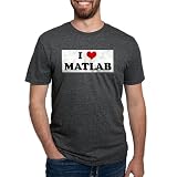 CafePress I Love MATLAB T Shirt Men's Deluxe Tri-Blend Tee Dark Heather