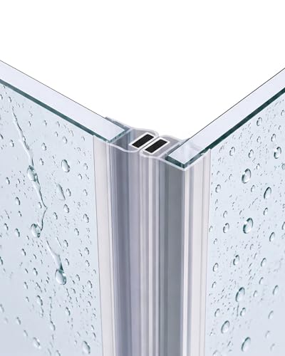 Gedotec Junta de labio magnetica para ducha - 1 par junta magnetica 90° entrada en esquina - PVC Longitud 2 m - vidrio 6-8 mm - Cabinas de ducha