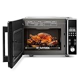 Uten 8-in-1 Air Fryer Microwave Combo - Large 25.4QT, 1800W Powerful, Programmable, Digital Display, Quick Heating, Black