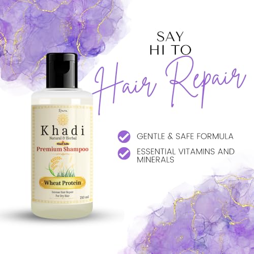 Image of ROM A5 Z | KHADI Herbal Shampoo | Strengthens & Conditions | Sulfate & Paraben Free (Wheat Protein (420 ML))