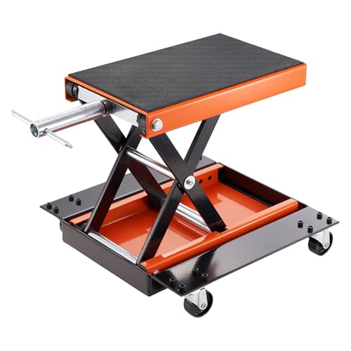 Herramientas Especializadas, Wireless Parador para Moto Elevador, Gato Elevador de Tijera para Motocicleta con Plataforma Ancha y Pasador de Seguridad para Bicicletas de Calle, Caballete para Moto,...