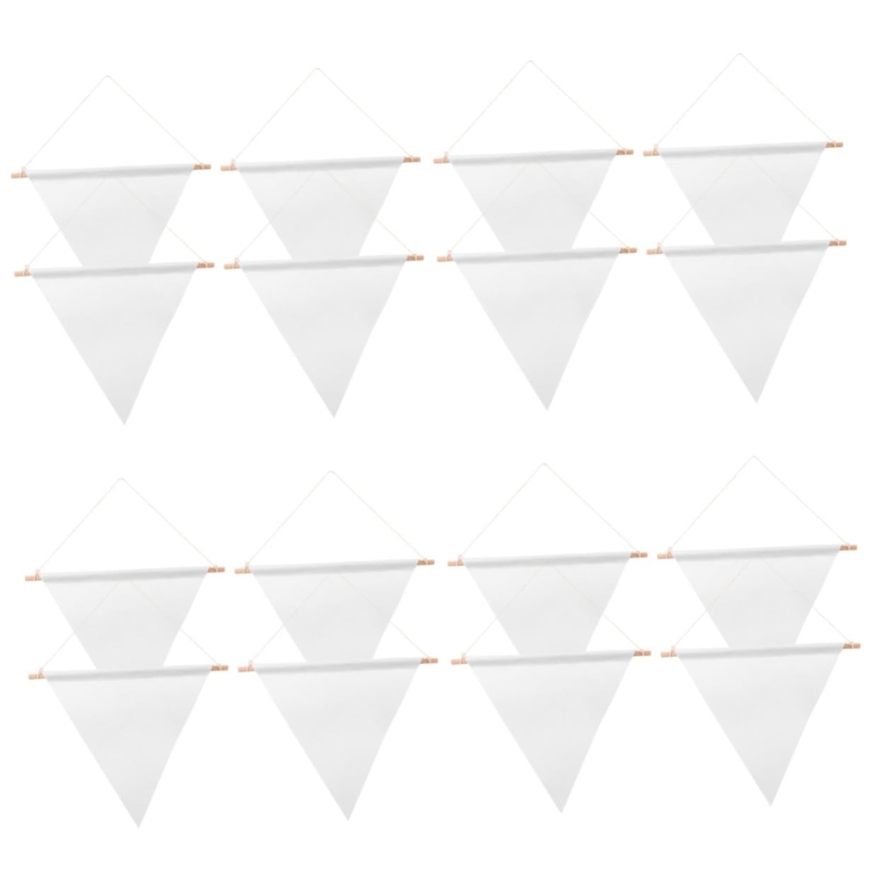 Guirlande de drapeaux blancs sublimation pour décoration personnalisée de fête d'anniversaire
