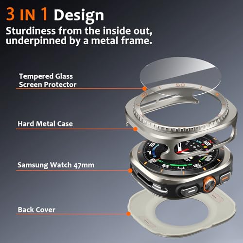 Carcasa resistente para Galaxy Watch Ultra que absorbe golpes extremos 3