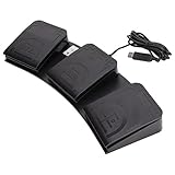 USB Foot Switch Ergonomic Sensitive 3 Keys Multifunctional Foot Pedal for Game Media Instrument for Gaming PC