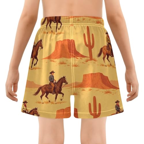 Maillot de bain garçon 4T léger short de bain vacances plage motif cowboy désert Yuiboo