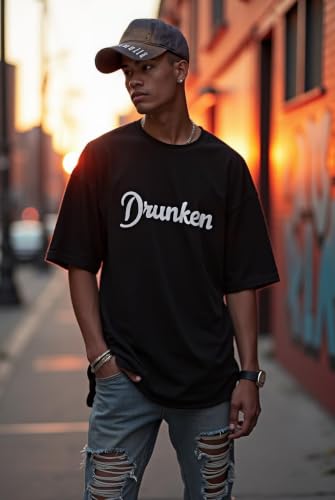Image of DRUNKEN Cap for Men Women Topi Unisex Head Branded Boy's Girl's Caps Adjustable Strap Summer Sports Cricket Gym Dance Cotton Free Size Free Size Cotton Hat Summer Look Snapback