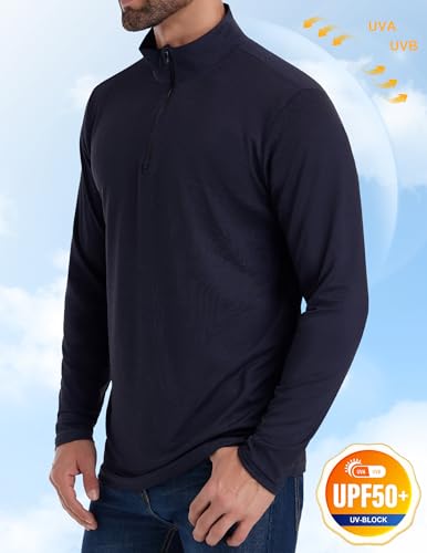 4 Pack Men's Quarter Zip Pullover Quick Dry Active Casual Athletic Long Sleeve Tops3