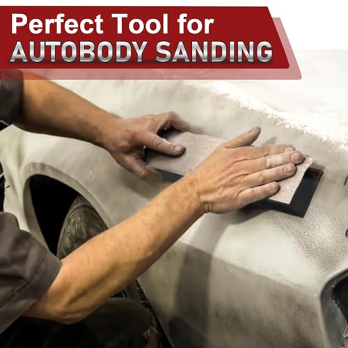 Sdanbom Sanding Block Kit 7pc - Wet or Dry Auto Body Sanding Blocks for Automotive Car Wood Bodywork, Light, Flexible, Hard, Black - Thumbnail 3