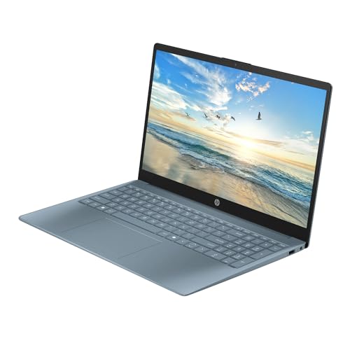 Image of HP 15.6 inch Business Laptop with Microsoft Office 365 with Copliot AI, 4GB RAM 128GB SSD, Quad-Cores Intel Processor, Windows 11, PLUSERA Earphones & 8-in-1 Hub Included, Moonlight Blue