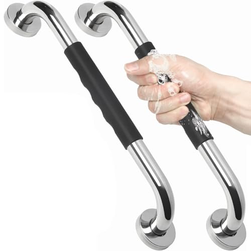 Kit 2 Barras Apoio 40cm, Aço Inox com Silicone Antiderrapante par...