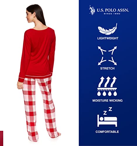 U.S. Polo Assn. 2-Piece Pajamas for Women Set, Long Sleeve PJ Sets for Women, Ladies Sleepwear, Mom Gifts4