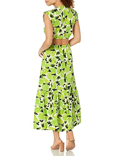 Steve Madden Apparel Women's Amanda Midi Dress, Sunny Limes, Large #TOP1
