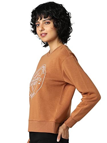 Image of ONLY Women's Cotton Blend Crew Neck Sweatshirt