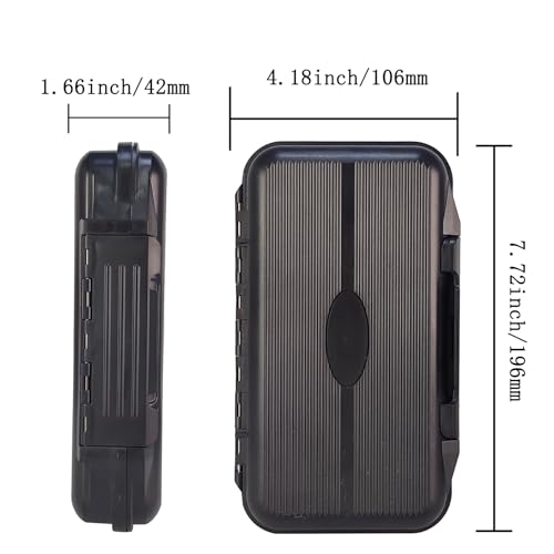 Aventik Fly Boxes For Fly Fishing Double Side Waterproof Fishing Tackle Box with Swing Leaf Center(FB19 7.71"x4.18"x1.66" 19.6X10.6X4.2cm Slit Foam with Swing Leaf Insert) by Aventik - Image 2