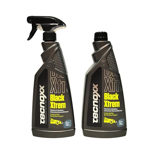 Restaurador Plásticos Gomas Coche Pack 2 Unidades - Tecnoxx Black Xtrem
