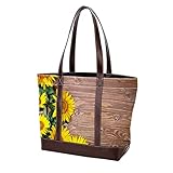 NaiiaN Correa de peso ligero hermosas flores en una mesa de madera para madres, mujeres, niñas, damas, estudiantes, bolsos de mano, bolsos de hombro, monedero, compras