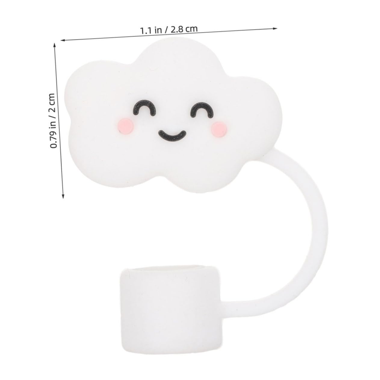 Cabilock Practical Silicone Straw Tip Cap Cloud Straw Cover Cute Straw Stopper Reusable Straws Accessory