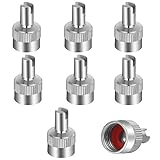 Bohoman 8 Stück Ventilkappen Autoventil Metallkappen mit Gummiringdichtung Reifenventilkappen Autoventilkappen für Auto Motorrad Fahrrad