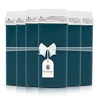 DERMAWAX Aloe Vera Wachspatronen 6x 100 ml Roll-On Wax Nachfüllset - Warmwachs für empfindliche Haut- ideal für Achseln Beine Rücken Arme & Brust – Cremige Konsistenz (600 ml, Aloe Vera)