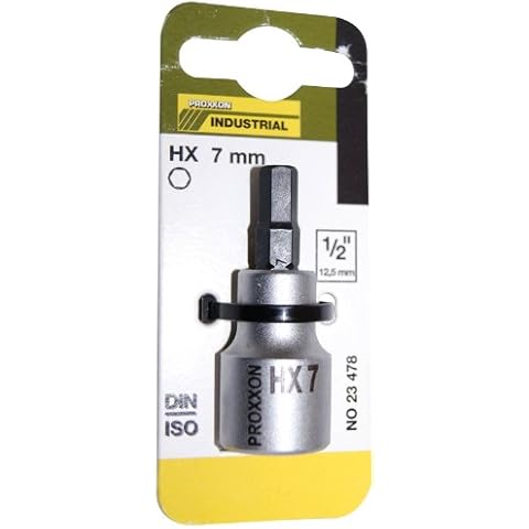 PROXXON 23 478 Vaso y Punta Hexagonales de 1,2, Longitud Total 55mm Cover