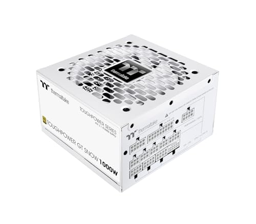 Thermaltake Toughpower GT Snow 1000W | ATX 3.1 | 80 Plus Gold | vollmodular | PCIe 5.1 12V-2x6 (12+4) | Smart Zero Fan sehr leise | Snow (Weiß)
