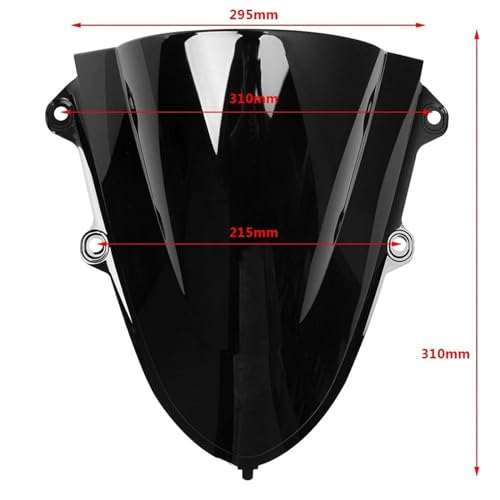 Pare-brise moto noir double bulle pour YZF R15 V3 2017-2020