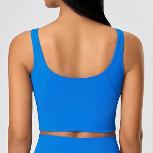 Image of Lemedy Women Sports Bra Longline Crop Tank Top | Medium Support, Padded, Yoga, Workout, Running, Removable Pads, Wide Straps, Extremely Soft, for Women