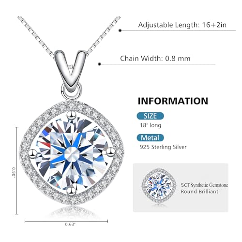 75% Off 5 Carat Moissanite Pendant Necklace with Code - Image 3
