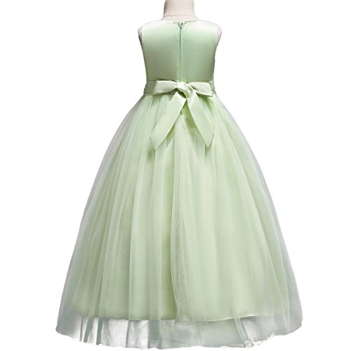 Flower Girls Vintage Lace Maxi Bridesmaid Dress Princess Birthday Wedding Party Tulle Pegeant Evening Formal Prom Dance Gown4