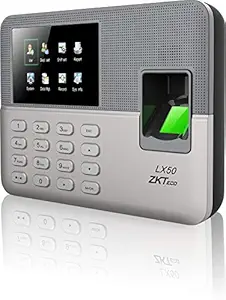 ZKTeco Biometric Fingerprint Time Attendance Clock Employee Checking-in Recorder with Free software - LX50